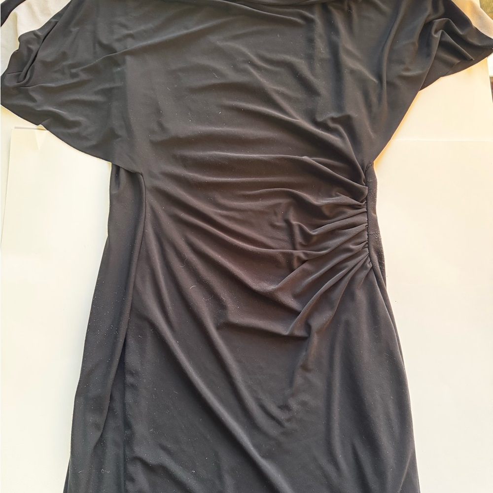 Elegant Black Ruched Dress